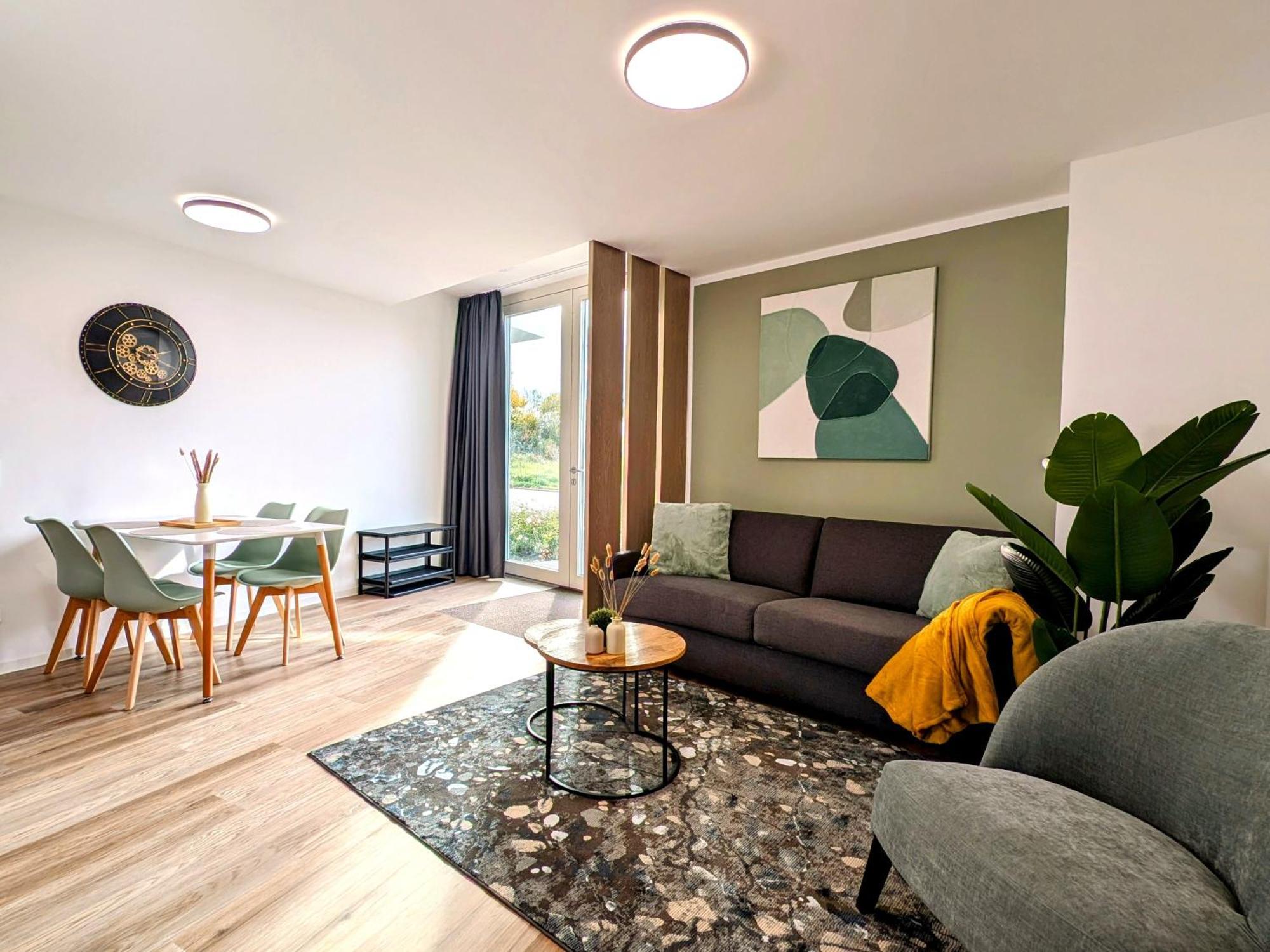 Bohnapartments - Nordkap-Suiten - Gratis Parkplatz - Moderner Neubau - Erdgeschoss - Fussbodenheizung Erfurt Kültér fotó