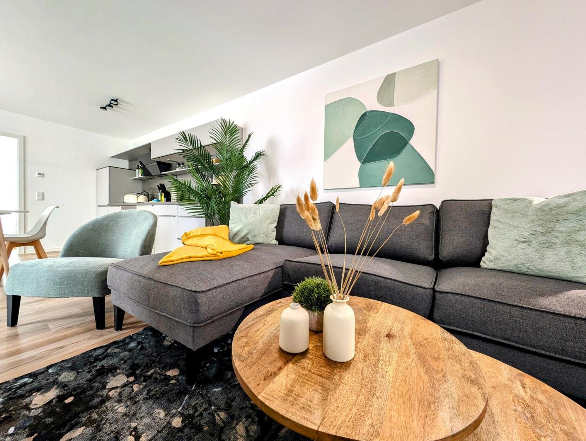 Bohnapartments - Nordkap-Suiten - Gratis Parkplatz - Moderner Neubau - Erdgeschoss - Fussbodenheizung Erfurt Kültér fotó