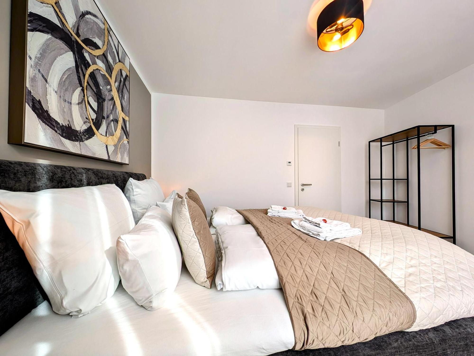 Bohnapartments - Nordkap-Suiten - Gratis Parkplatz - Moderner Neubau - Erdgeschoss - Fussbodenheizung Erfurt Szoba fotó
