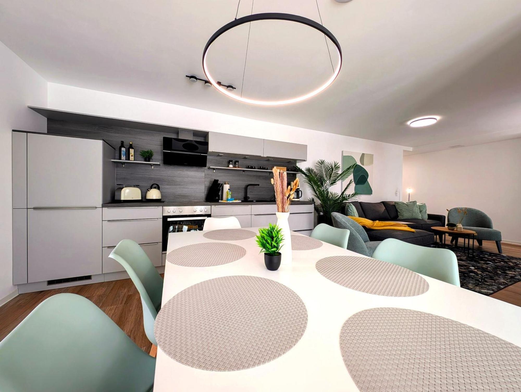 Bohnapartments - Nordkap-Suiten - Gratis Parkplatz - Moderner Neubau - Erdgeschoss - Fussbodenheizung Erfurt Kültér fotó