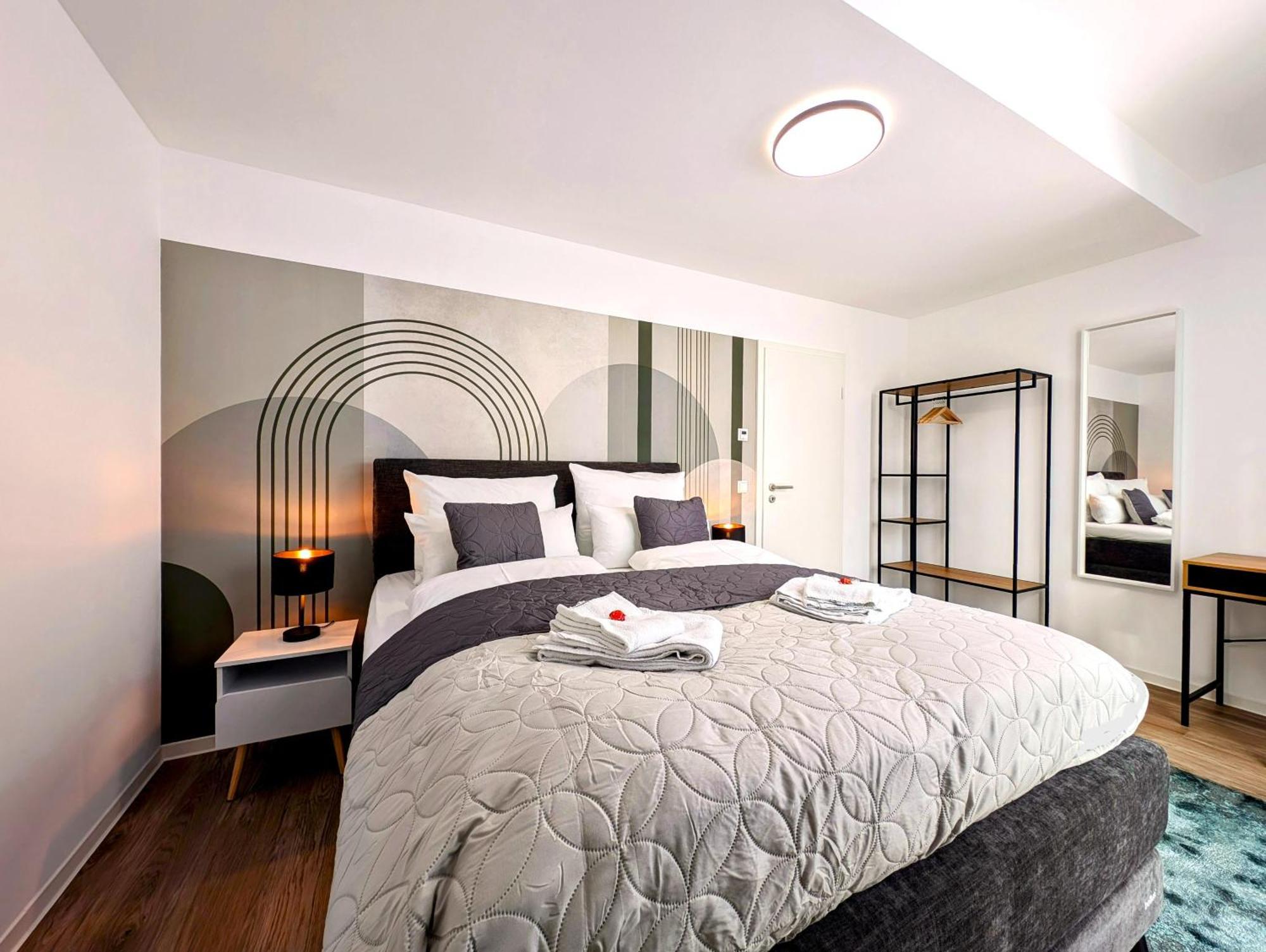 Bohnapartments - Nordkap-Suiten - Gratis Parkplatz - Moderner Neubau - Erdgeschoss - Fussbodenheizung Erfurt Kültér fotó