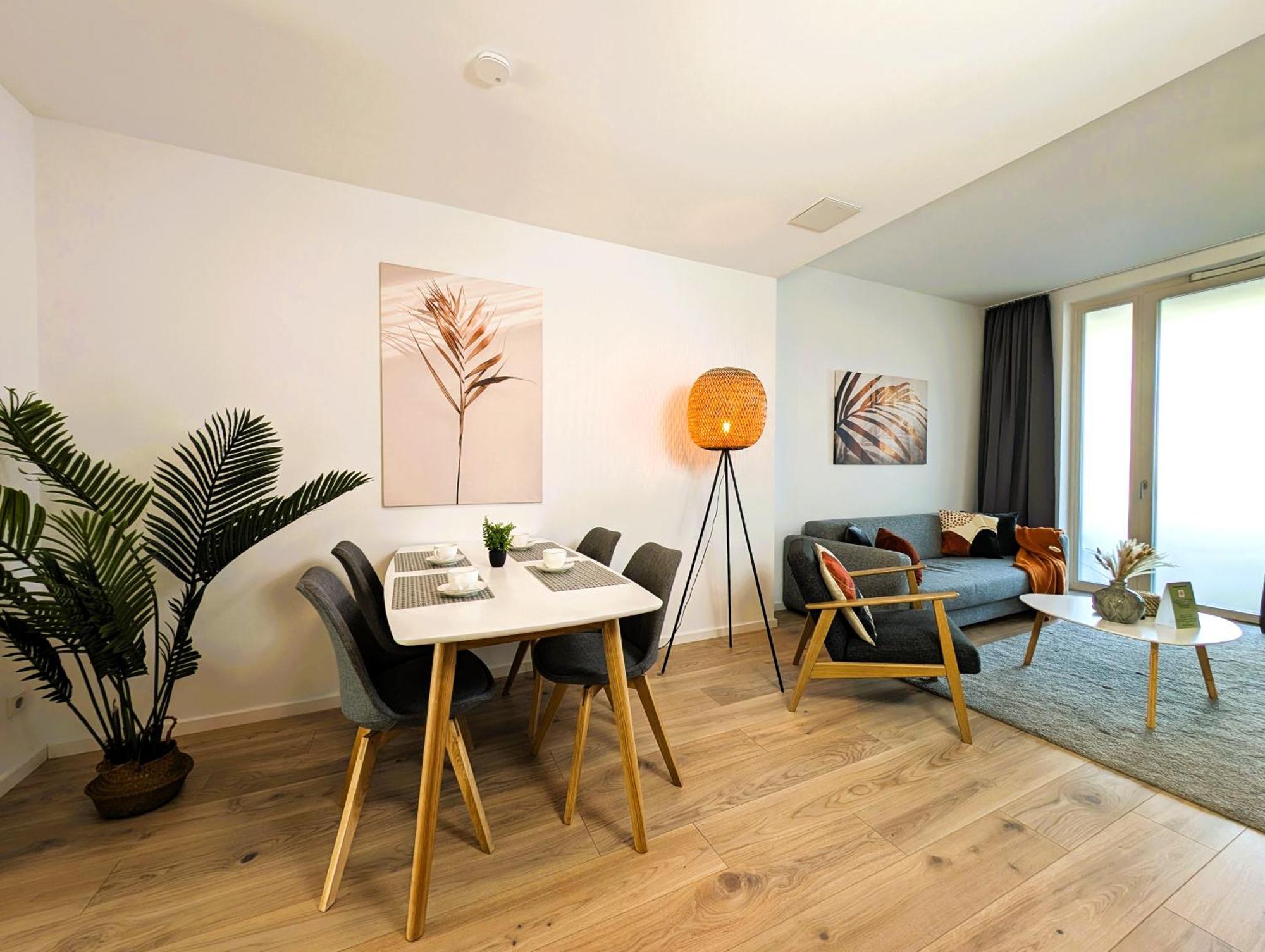 Bohnapartments - Nordkap-Suiten - Gratis Parkplatz - Moderner Neubau - Erdgeschoss - Fussbodenheizung Erfurt Kültér fotó